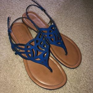 Royal blue sandals
